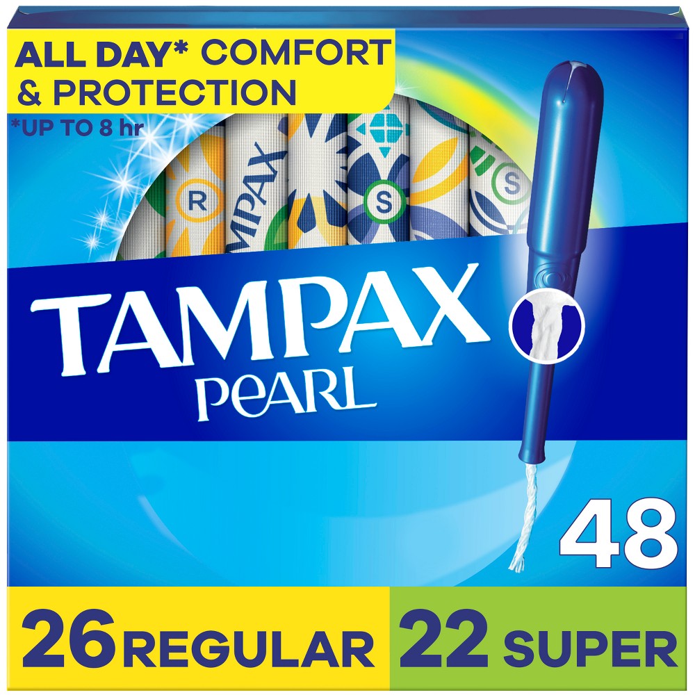 Tampax Pearl Duo Pack Tampons - Regular/Super - Unscented - 48ct