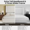 TiramisuBest Queen Size 51" High Headboard Wingback Linen Upholstered Bed No Box Spring Needed, Gray - 4 of 4