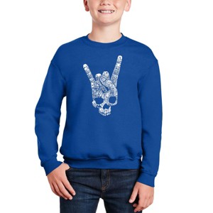 LA Pop Art Heavy Metal Genres - Boy's Word Art Crewneck Sweatshirt - 1 of 3