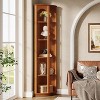 Lantine 5-Tier Corner Shelf, 67-Inch Tall Corner Bookcase with Unique Shape, Narrow Bookshelf for Living Room, Home Office, Kitchen, Small Space - 3 of 4