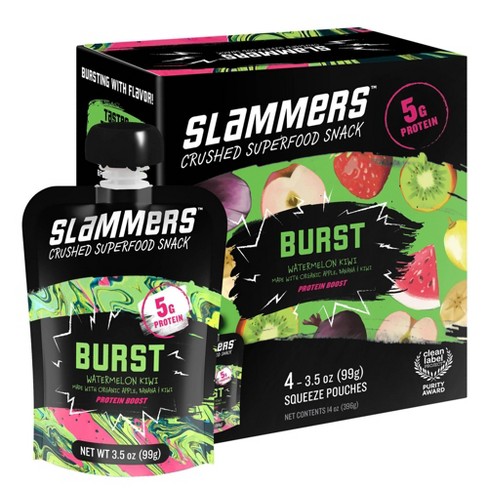 Slammers Protein Watermelon Kiwi Burst - 3.5oz 4pk - image 1 of 4