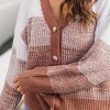 Women's Brown Ombre Long Sleeve Button Up Cardigan - Cupshe - 3 of 4