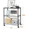 Vynxaria 3-Tier Heavy Duty Storage Shelves 750Lb Capacity, 24.02" D x 13.78" W x 31.98" H Shelving Unit for Pantry, Garage, Laundry and Kitchen, Black - 2 of 4