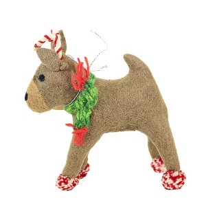 Ganz 7.0 Inch Peppermint Reindeer Peppermint Stick Antlers Plush Figurines - 1 of 3