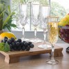 Lorren Home Trends Opera Gold Collection Set of 6 Crystal Flute Glass with Gold Rim - 3 of 4