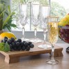 Lorren Home Trends Opera Gold Collection Set of 6 Crystal Flute Glass with Gold Rim - image 3 of 4