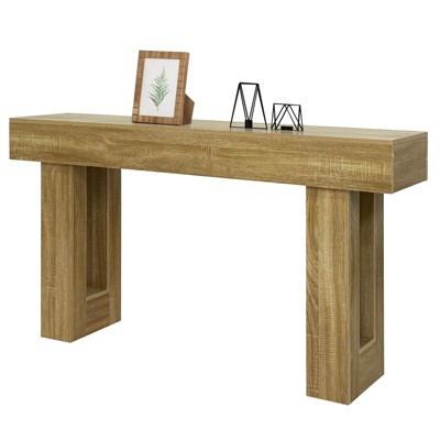63 Inch Long Console Table Wood Rectangular Sofa Table Behind The Couch Farmhouse Entryway Table for Entrance Hallway Living Room Foyer