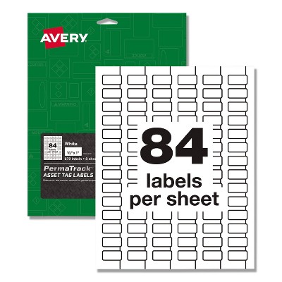 Avery Tag Labels Laser Printers 0.5 x 1 White 61527