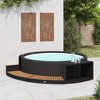 vidaXL Spa Surround Black and Natural Wood - 3 of 4