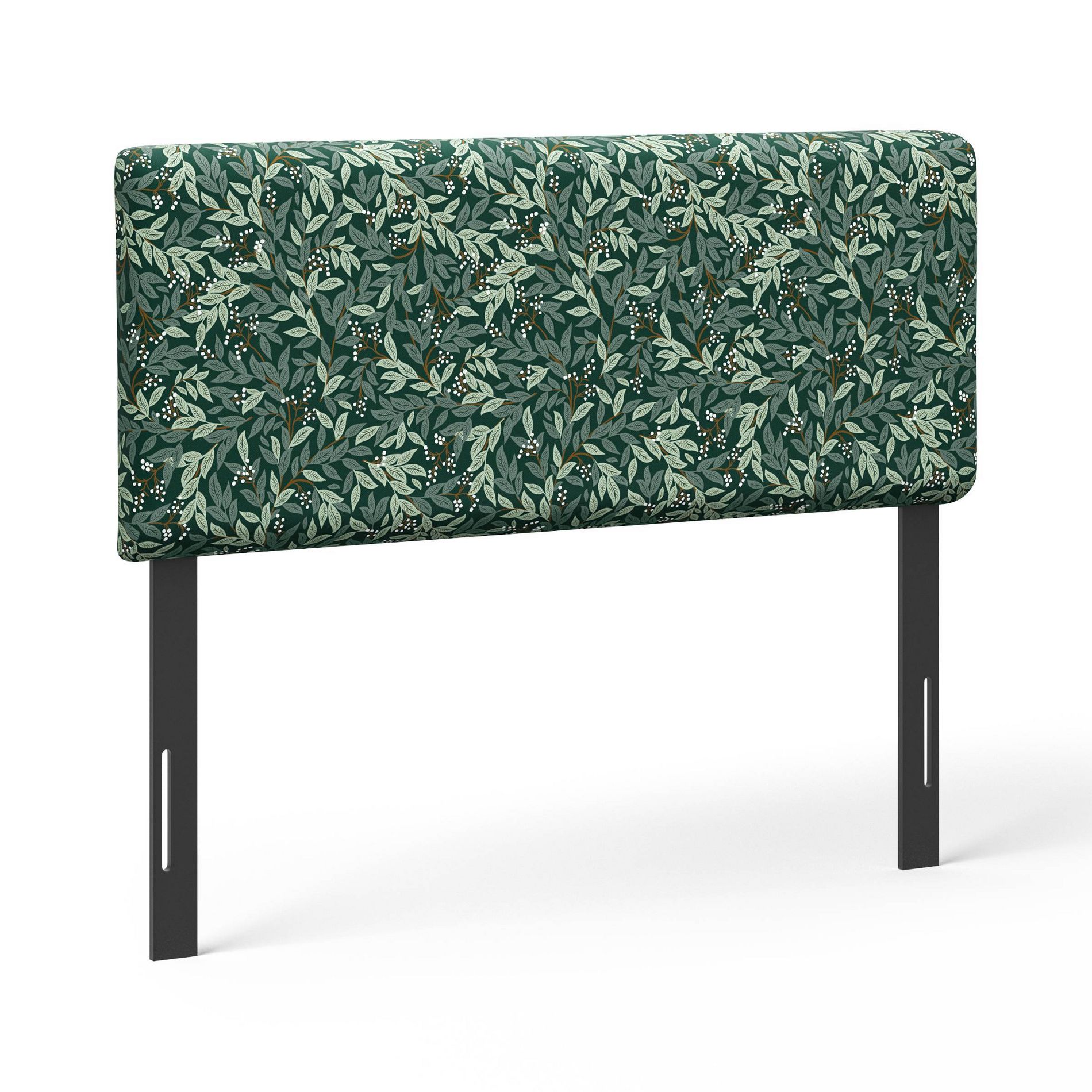 Rifle Paper Co. x Target Full Willowberry Upholstered Headboard Assorted Greens: Pine Frame, Box Spring Required