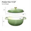 Karl Home 5 qt. Enameled Cast Iron Round Dutch Oven in Red with Lid - 2 of 4