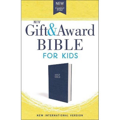 Niv, Gift and Award Bible for Kids, Flexcover, Blue, Comfort Print - by  Zondervan (Paperback)