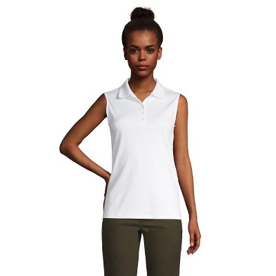 sleeveless cotton polo shirts womens