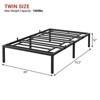 6''-16'' Bed Frame, Heavy Duty Metal Platform with Steel Slats & Ample Under Bed Storage, No Box Spring Required, Quick Assembly, Black - 3 of 4