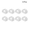 Unique Bargains Wedding Birthday Alloy Decorative Wear Resistance D-Shape Napkin Rings 8 Pcs - 3 of 4