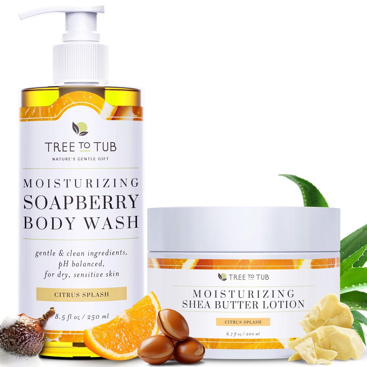 Tree To Tub Vitamin C Body Wash & Shea Butter Body Butter Set