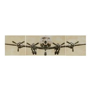 Ridstar Set of 3 Triptych Canvas Wall Art-Grey - 1 of 4