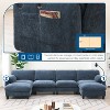 4/6 Seat Modular Sectional Sofa Couch Set, Upholstered Sofa Chair with USB Ports, Phone Holder and 2 Side Pockets -ModernLuxe - 3 of 4