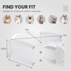 AZL1 Life Concept Pet Crates and Houses Dog Playpen Safe Secure Indoor Outdoor Pet Fence Folding Portable Ideal for Dogs, White, 69.2"*35"*23.6" - 3 of 4