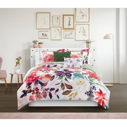 Queen Amalfi 5pc 300 Thread Count Cotton Comforter Set Red - Tribeca ...