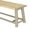 Vynxaria Farmhouse Modern Rattan Bench: Stylish & Versatile Seating Solution - 3 of 4