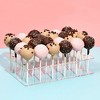 Blue Panda Clear Acrylic Cake Pop Stand, 24 Holes, 9 x 5.9 Inches, Lollipop Holder for Dessert Table, Ideal for Party Displays - 2 of 4