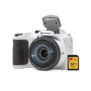 Kodak PIXPRO AZ255 Astro Zoom 16MP Digital Camera (White) with 128GB SDXC Card - 1 of 4