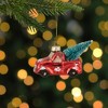 Northlight Metallic Truck with a Sisal Tree Glass Christmas Ornament - 3.75" - Red and White - 2 of 4