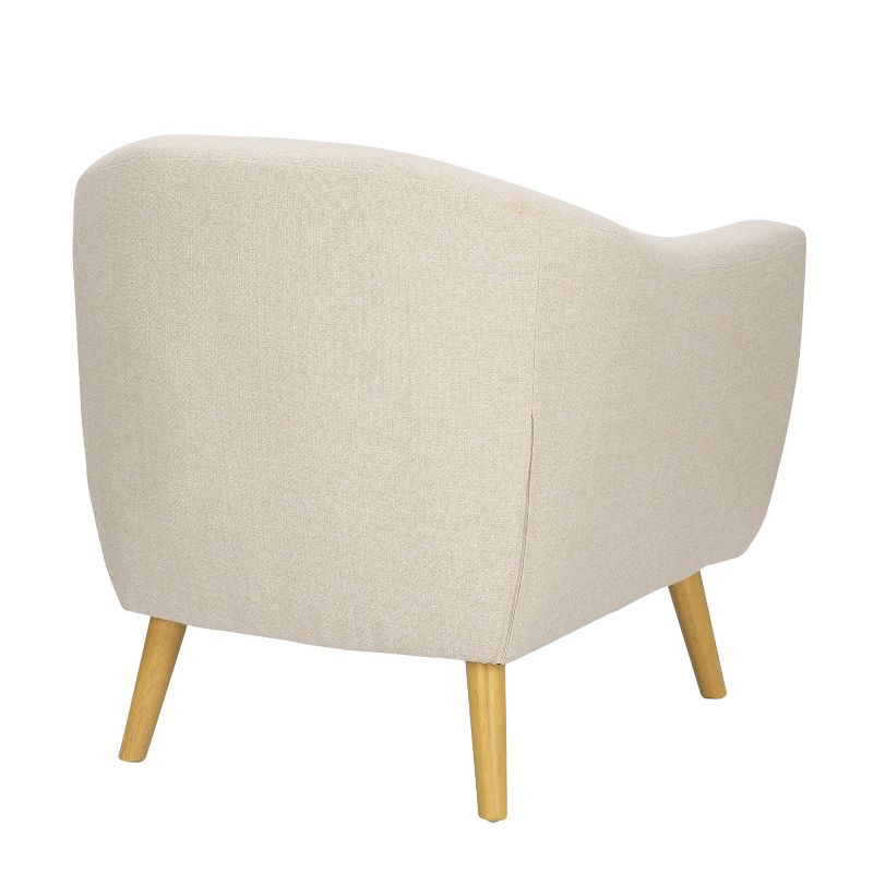 Rockwell Polyester/Wood Accent Chair Natural/Cream - LumiSource, 4 of 10