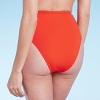 Women's High Waist High Leg Cheeky Bikini Bottom - Shade & Shore™ Red - image 2 of 4