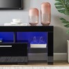 Sapphtopaz TV Stand with LED for TVs Up to 60" Modern TV Entertainment Center with Open Shelves and Cabinets TV Stands for Living Room - 3 of 4