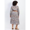 Avenue Women's Plus Size Averie Print Shirtdress With Belt - image 3 of 4