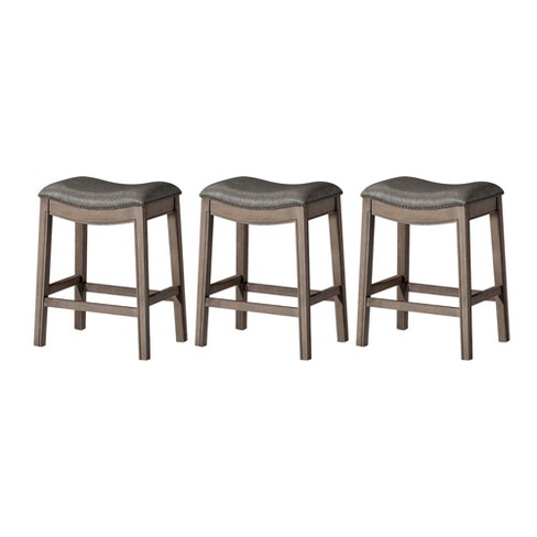 Maven Lane Adrien 26 Inch Counter Height Backless Saddle Barstool In ...