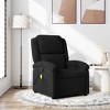 vidaXL Black Velvet Massage Recliner Chair for Elderly - Manual Reclining Lounger with Side Pocket and 6-Point Vibration, No Heating, Plush Seating - 2 of 4