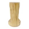 Lyngins Round Outdoor End Tables, Wood-Effect MGO Outdoor Side Table, Hollow Base Patio End Table for Outside or Indoor Use - 4 of 4