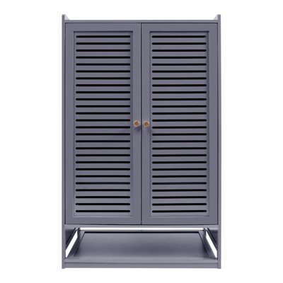 YIYIBYUS 7-Tier Shoe Storage Cabinet Modern Shoe Organizer With 2 Doors