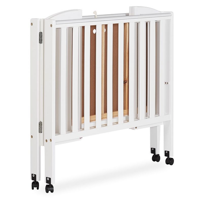 Dream On Me 2-in-1 Portable Folding Stationary Side Crib, White, 4 of 9