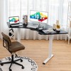 Tangkula Dual-Motor L Shaped Standing Desk Ergonomic Sit Stand Computer Workstation White & Black - 2 of 4
