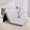 Dyonery 3 Inch Twin Size Folding Memory Foam Mattress, Fordable with Removable Cover Trifold Topper, for Guest, Dorm, Camping&Indoors, Gray - 2 of 4