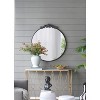 VYNXARIA 36" x 39" Round Gold Mirror, Metal Frame Wall Mounted Mirror, Decorative Wall Mirror for Bathroom Living Room - 3 of 4