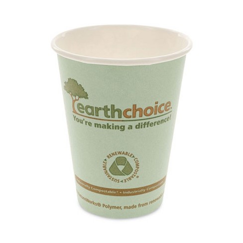 Pactiv Evergreen EarthChoice Compostable Paper Cup, 12 oz, Teal, 1,000/Carton - image 1 of 4