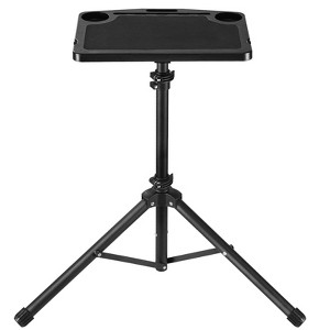 VEVOR Cycling Desk, Stationary Foldable Adjustable Bike Trainer & Treadmill Desk, Non-Slip Multi-Slot Bike Trainer Fitness Desk,Black - 1 of 4