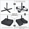 Tangkula 9 Piece Patio Wicker Dining Set w/ Double-Sided Patio Grey Umbrella Stackable Chairs - 4 of 4