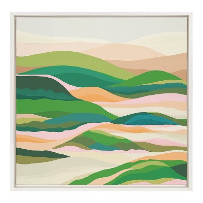 Kate & Laurel All Things Decor 22"x22" Sylvie Dreamscape Framed Canvas: Waunakee-Made, Sawtooth Back