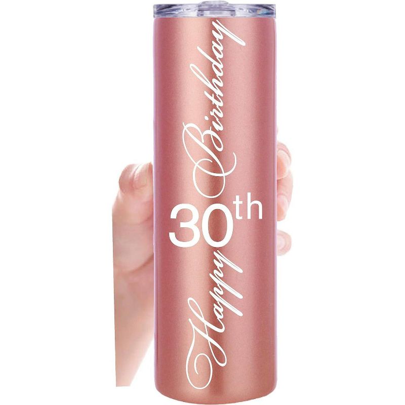 Meant2tobe 70th Birthday Tumbler & Party Supplies Gifts for Girl - Pink, 3 of 4