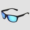 Men's Surfer Shade Rubberized Sunglasses with Mirrored Polarized Lenses - All In Motion™ Black/Red: Scratch-Resistant, UV Protection - 2 of 2