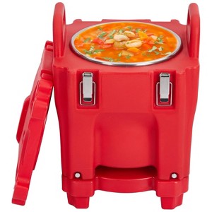 Insulated Food Carrier, 22Qt Capacity, Stackable Hot Box, with Spoon, Wheel and Safe Lock, for Catering, Family Gathering, Canteen, Restaurant - 1 of 4