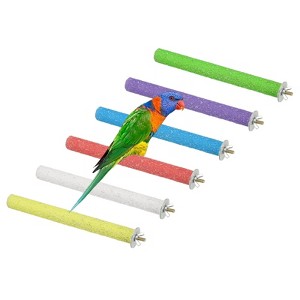Unique Bargains Paw Grinding Bird Perch Stand Parrot Perch Stands 6 Pcs - 1 of 4