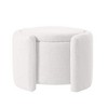 CAVINAS Round Storage Ottoman, Teddy-Wool Ottoman Bench, Upholstered Ottoman Foot Rest, Bedroom Footstool - 2 of 4