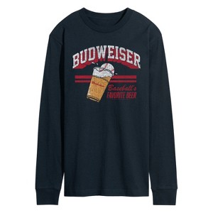 Men's - Budweiser - Cup Baseball Long Sleeve Graphic T-Shirt - 1 of 3